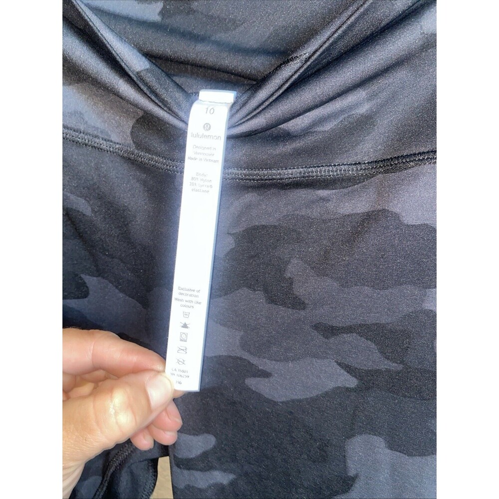 New Lululemon Align High Rise Crop 21" Camo 10 Yoga Gym Nulu Leggings Athleisure - Picture 7 of 8